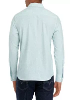 Men's Long Sleeve Printed Sport Shirt