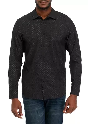 Men's Long Sleeve Printed Woven Shirt