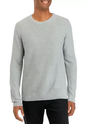 Men's Textured Popcorn Crew Neck Sweater