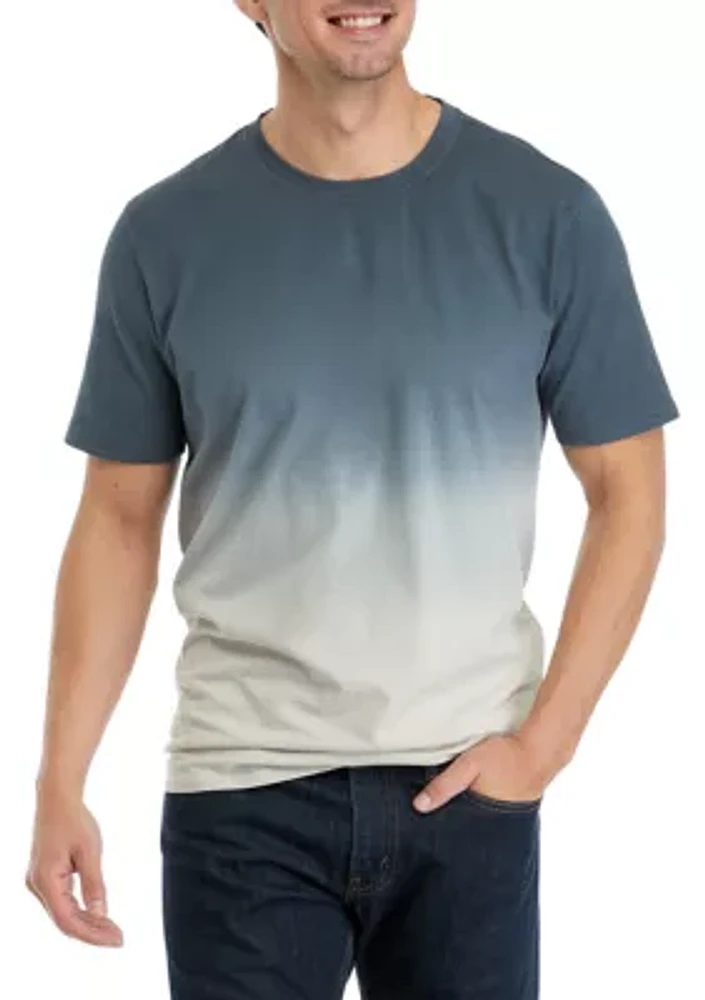 Men's Dip Dyed Classic Crew Neck T-Shirt