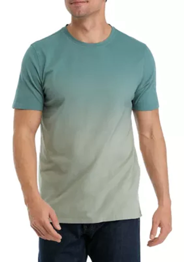 Men's Dip Dyed Classic Crew Neck T-Shirt