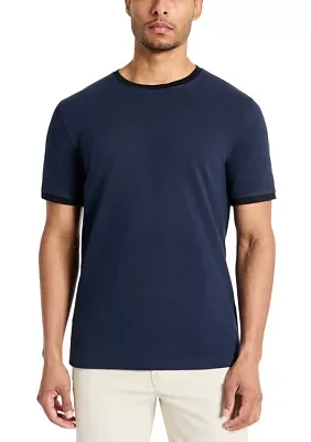 Men's Ribbed Classic Crew Neck T-Shirt