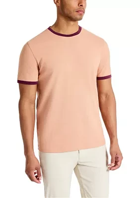 Men's Ribbed Classic Crew Neck T-Shirt