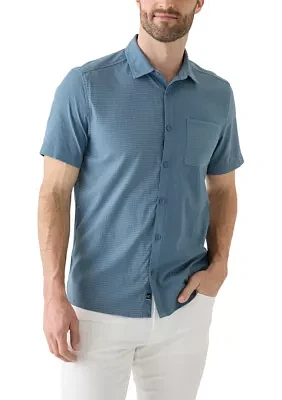 Men's Short Sleeve Mixed Media Sport Shirt