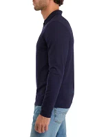 Long Sleeve Johnny Collar Polo Shirt