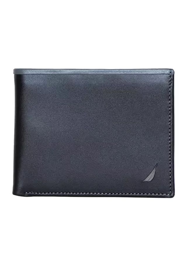 Belk Leather Solid Color Checkbook Cover Wallet