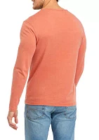 Long Sleeve Burnout Henley Shirt