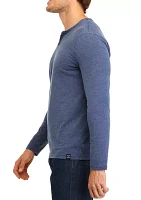 Long Sleeve Burnout Henley Shirt