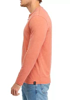 Long Sleeve Burnout Henley Shirt