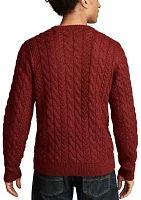 Cable Crew Neck Sweater