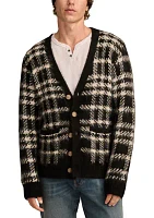 Jacquard Brushed Cardigan