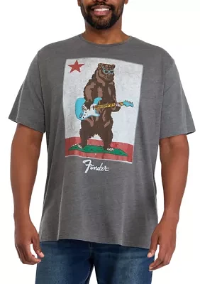 Big & Tall Short Sleeve Fender Bear Graphic T-Shirt