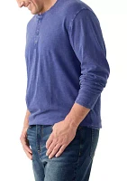 Big & Tall Long Sleeve Weekend Slub Henley Shirt