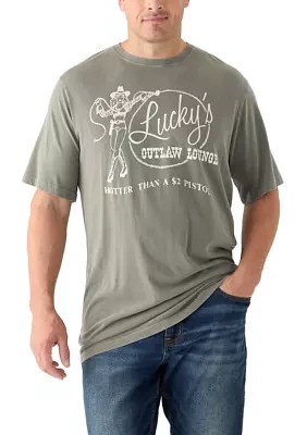 Big & Tall Short Sleeve Lucky's Lounge Graphic T-Shirt