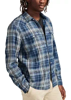 Big & Tall Long Sleeve Indigo Western Shirt