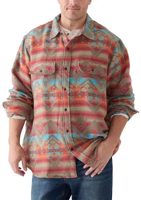 Big & Tall Printed Button Down Shirt