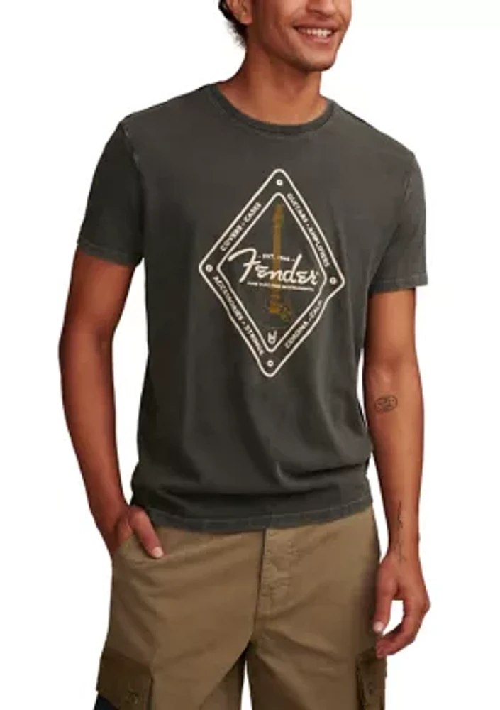 Big & Tall Short Sleeve Fender Diamond Graphic T-Shirt