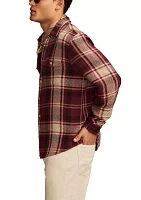 Big & Tall Textured Plaid Long Sleeve Workshirt