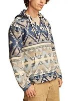 Big & Tall Woven Jacquard Baja Pullover