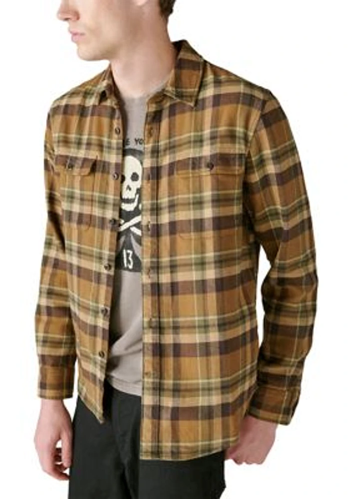 Plaid Utility Cloud Soft Long Sleeve Flannel