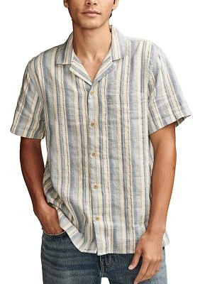 Striped Linen Camp Shirt