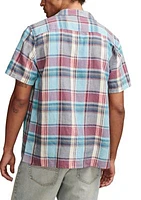 Plaid Linen Camp Shirt