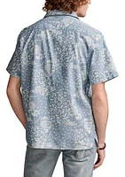 Printed Chambray Short Sleeve Shirt