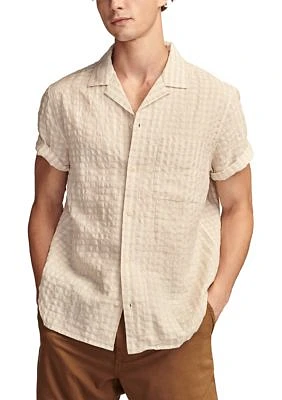 Textured Seersucker Short Sleeve Shirt