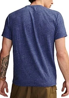 Linen Short Sleeve Pocket Crew Neck T-Shirt