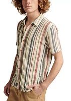 Big & Tall Multi Stripe Linen Button Down Shirt