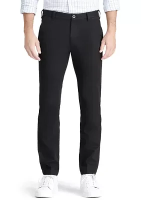 Performance Stretch Straight Fit Flat Front Chino Pants