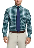 Men's Tartan Stretch Regular Fit Button Down Shirt