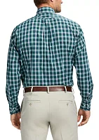 Men's Tartan Stretch Regular Fit Button Down Shirt