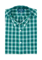 Men's Tartan Stretch Regular Fit Button Down Shirt