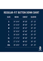 Men's Allover Stretch Regular Fit Button Down Shirt