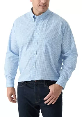 Big & Tall Long Sleeve Plaid Dress Shirt