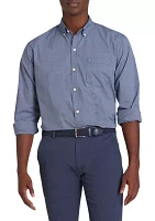 Classic Long Sleeve Woven Button Down Shirt