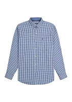 Classic Long Sleeve Woven Button Down Shirt