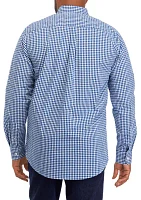 Big & Tall Long Sleeve Comfort Performance Woven Button Down Shirt