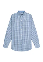 Classic Long Sleeve Woven Button Down Shirt