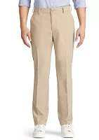 Men's Performance Stretch Flat Front Straight Fit Chino Pants