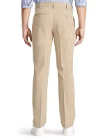 Men's Performance Stretch Flat Front Straight Fit Chino Pants