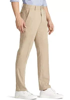 Men's Performance Stretch Flat Front Straight Fit Chino Pants