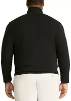 Big & Tall Jersey 1/4 Zip Sweater