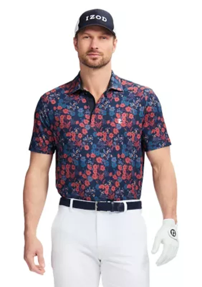 Floral Print Polo Shirt