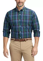 Men's Holiday Tartan Plaid Button Down Shirt