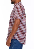 Big & Tall Short Sleeve Breeze Plaid Shirt