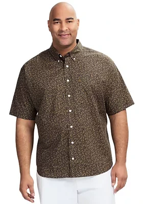 Big & Tall Breeze Short Sleeve Printed Button Down Shirt