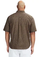 Big & Tall Breeze Short Sleeve Printed Button Down Shirt