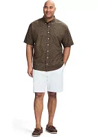 Big & Tall Breeze Short Sleeve Printed Button Down Shirt